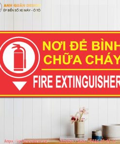 Bảng mica chỉ dẫn bình chữa cháy