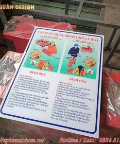 Bảng mica chỉ dẫn bình chữa cháy