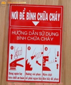 Bảng mica chỉ dẫn bình chữa cháy