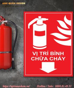 Bảng mica chỉ dẫn bình chữa cháy