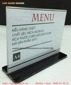 bảng Mica để bàn A4