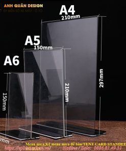 bảng menu Mica A5