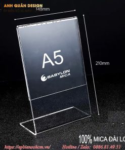 bảng menu Mica A5