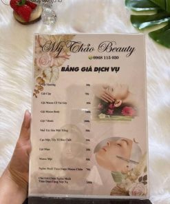 bảng Mica để giá sản phẩm