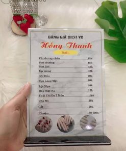 bảng Mica để giá sản phẩm