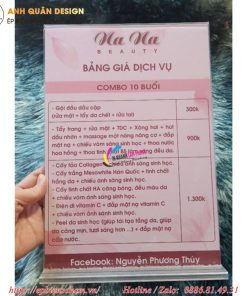 bảng Mica để giá sản phẩm