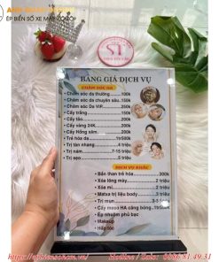 bảng Mica để giá sản phẩm