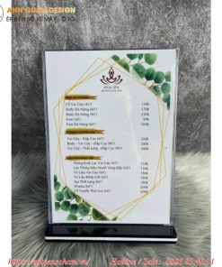 bảng Mica để giá sản phẩm