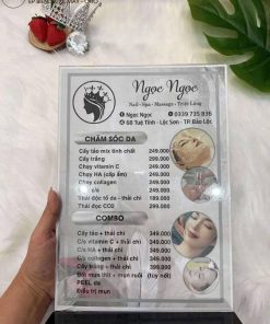 bảng Mica để giá sản phẩm