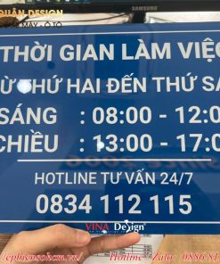 bảng Mica giờ làm việc