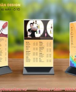 bảng Mica menu để bàn