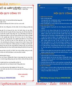 bảng Mica nội quy công ty