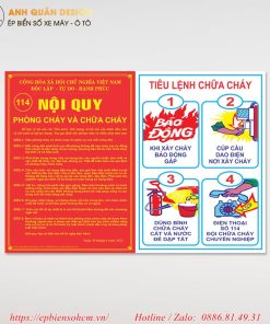 bảng Mica nội quy công ty
