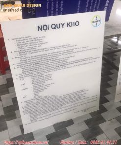 bảng Mica nội quy công ty
