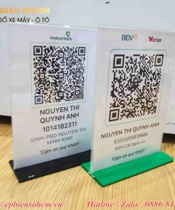 bảng Mica QR ngân hàng