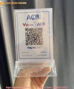bảng Mica QR ngân hàng