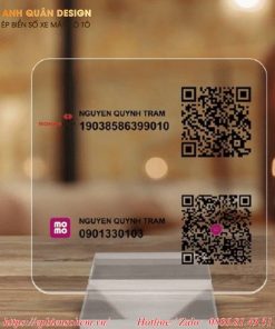 bảng Mica QR ngân hàng