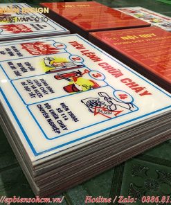 Bảng nội quy PCCC bằng Mica