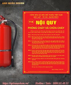 Bảng nội quy PCCC bằng Mica