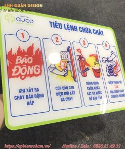 Bảng nội quy PCCC bằng Mica