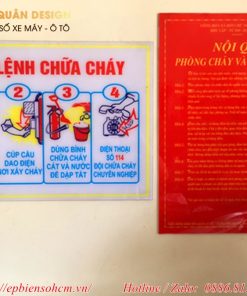 Bảng nội quy PCCC bằng Mica