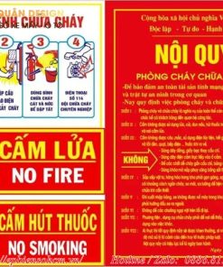 Bảng nội quy PCCC bằng Mica