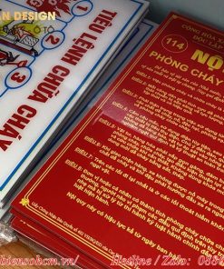 Bảng nội quy PCCC bằng Mica