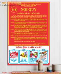 Bảng nội quy PCCC bằng Mica