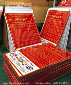 Bảng nội quy PCCC bằng Mica