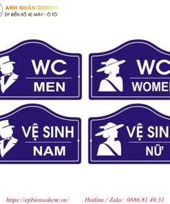 biển bảng phòng vệ sinh Mica