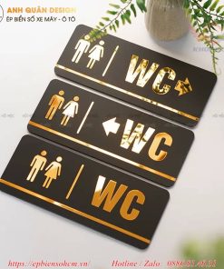 biển bảng phòng vệ sinh Mica