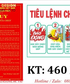 Bảng tiêu lệnh PCCC Mica