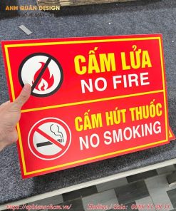 Biển bảng cấm hút thuốc Mica