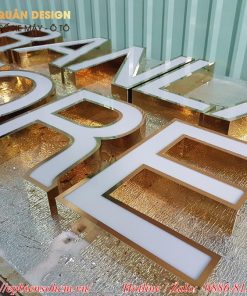Gia công chữ inox mặt mica