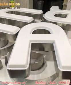 Gia công chữ inox mặt mica