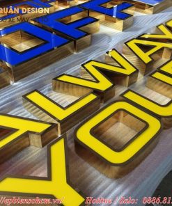 Gia công chữ inox mặt mica