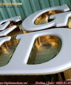 Gia công chữ inox mặt mica