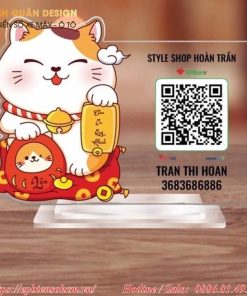 làm bảng Mica dán mã QR code