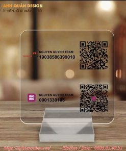 làm bảng Mica dán mã QR code