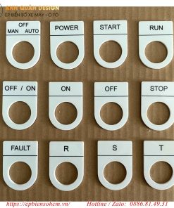 tem nhãn mica namplate tủ điện