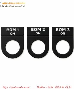 tem nhãn mica namplate tủ điện