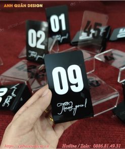 Thẻ Đánh Số Bàn Mica