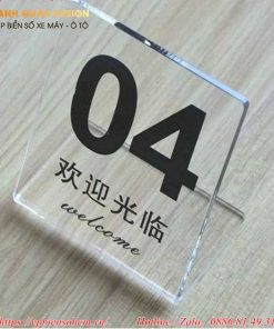 Thẻ Đánh Số Bàn Mica