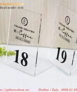 Thẻ Đánh Số Bàn Mica