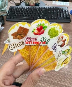 thẻ Mica hình cây kem