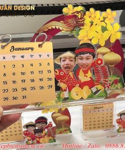 Lịch để bàn đế Mica