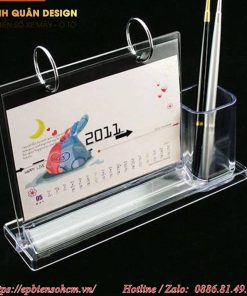 Lịch để bàn đế Mica