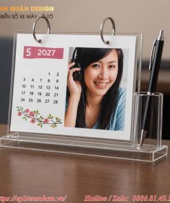 Lịch để bàn đế Mica