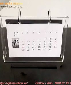 Lịch để bàn đế Mica