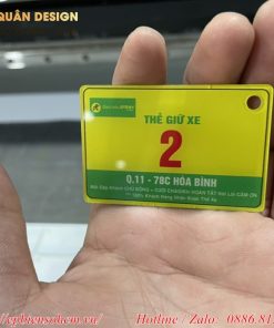 Thẻ Giữ Xe Mica, Thẻ Phòng Mica